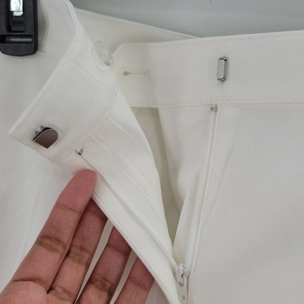 ST. JOHN White Trousers Pants Size 6 - Picture 5 of 9